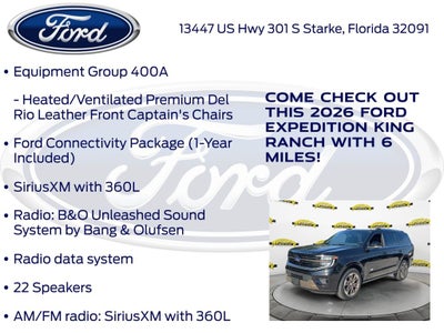 2026 Ford Expedition King Ranch 400A