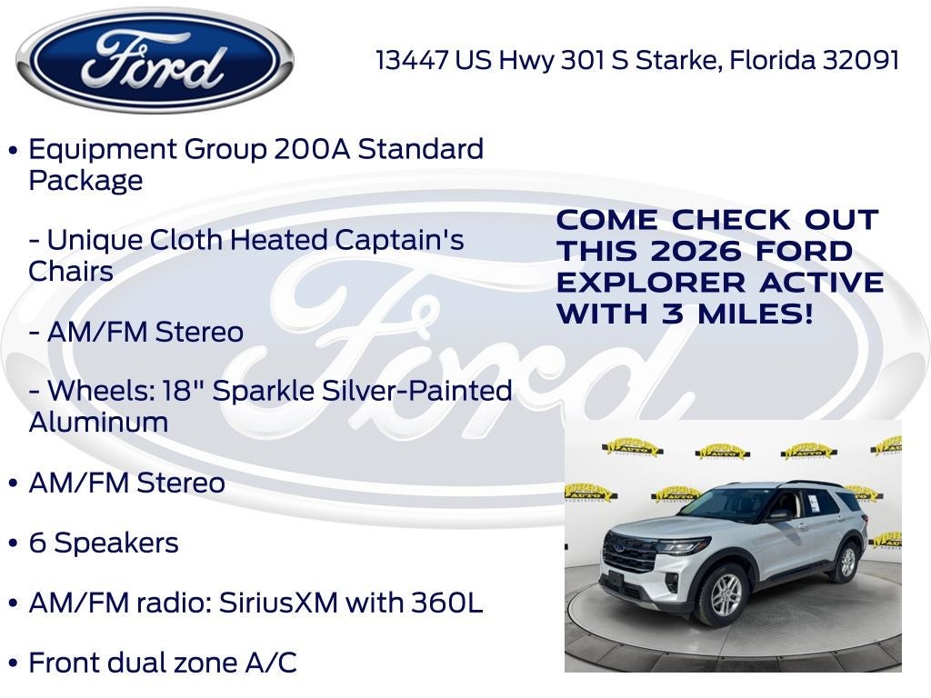 2026 Ford Explorer Active 200A
