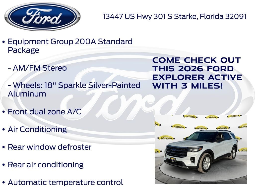 2026 Ford Explorer Active 200A