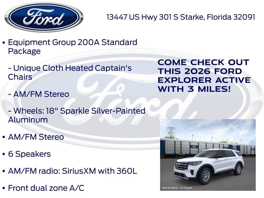 2026 Ford Explorer Active 200A