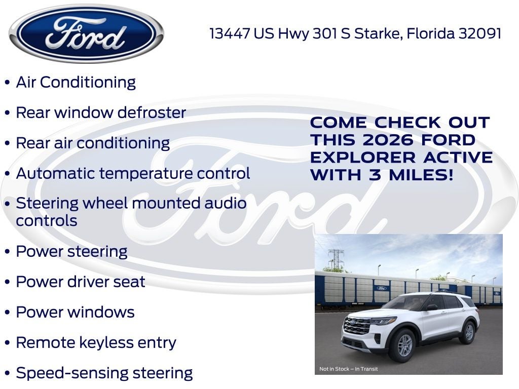 2026 Ford Explorer Active 200A