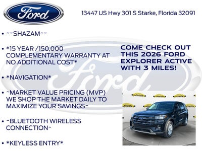 2026 Ford Explorer Active 100A