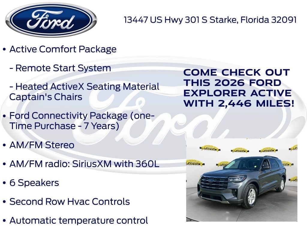 2026 Ford Explorer Active 200A