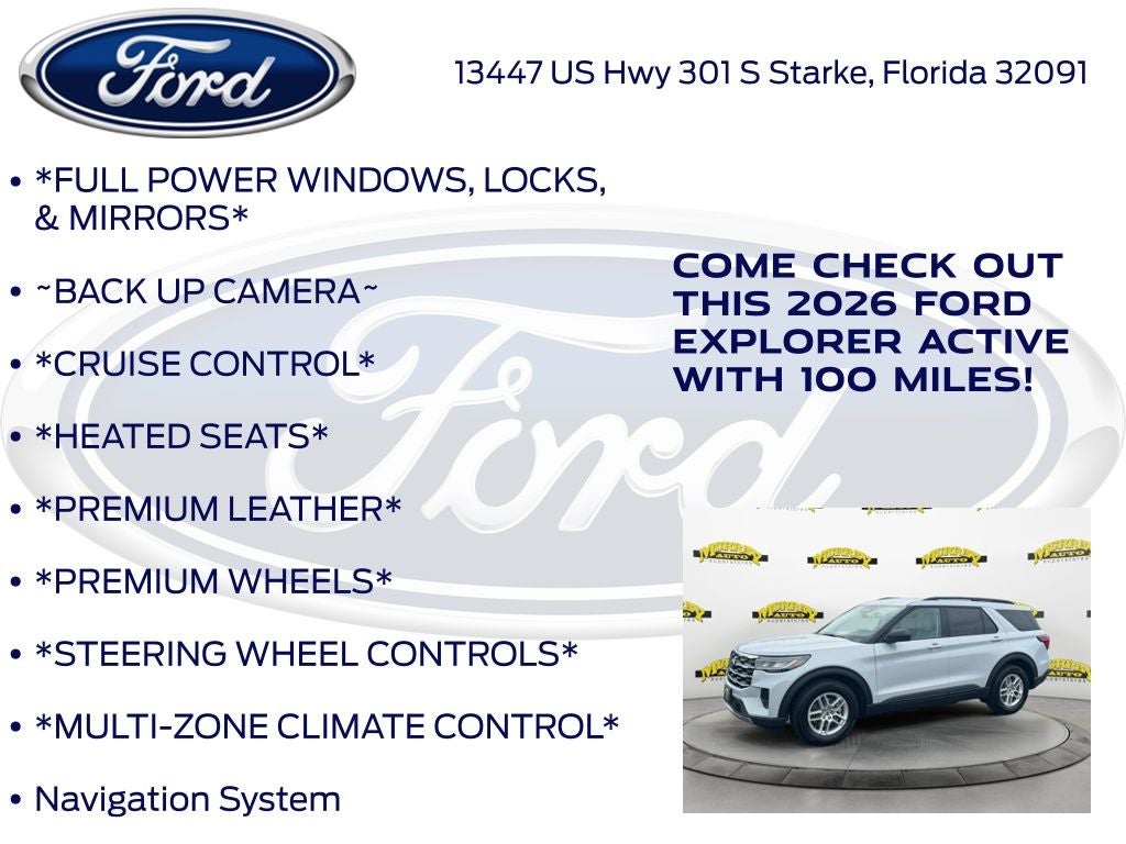 2026 Ford Explorer Active 200A