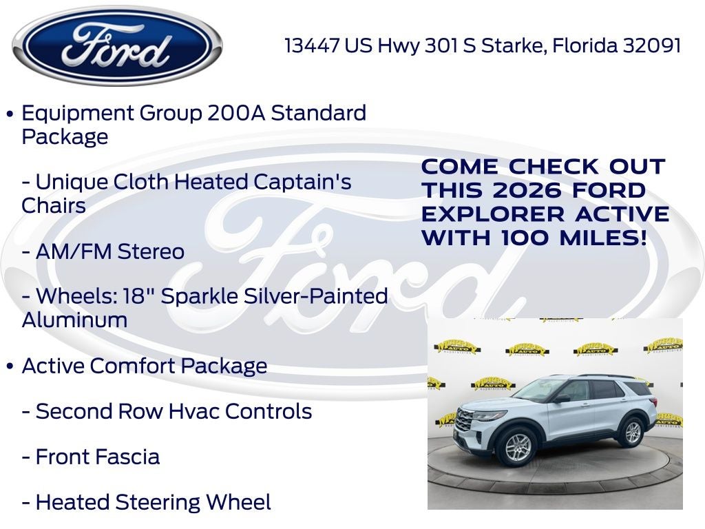 2026 Ford Explorer Active 200A