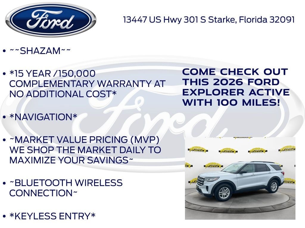 2026 Ford Explorer Active 200A