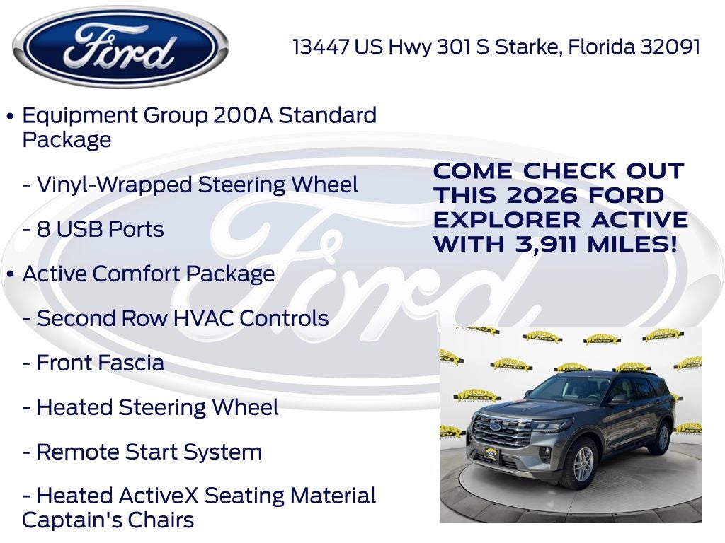 2026 Ford Explorer Active 200A