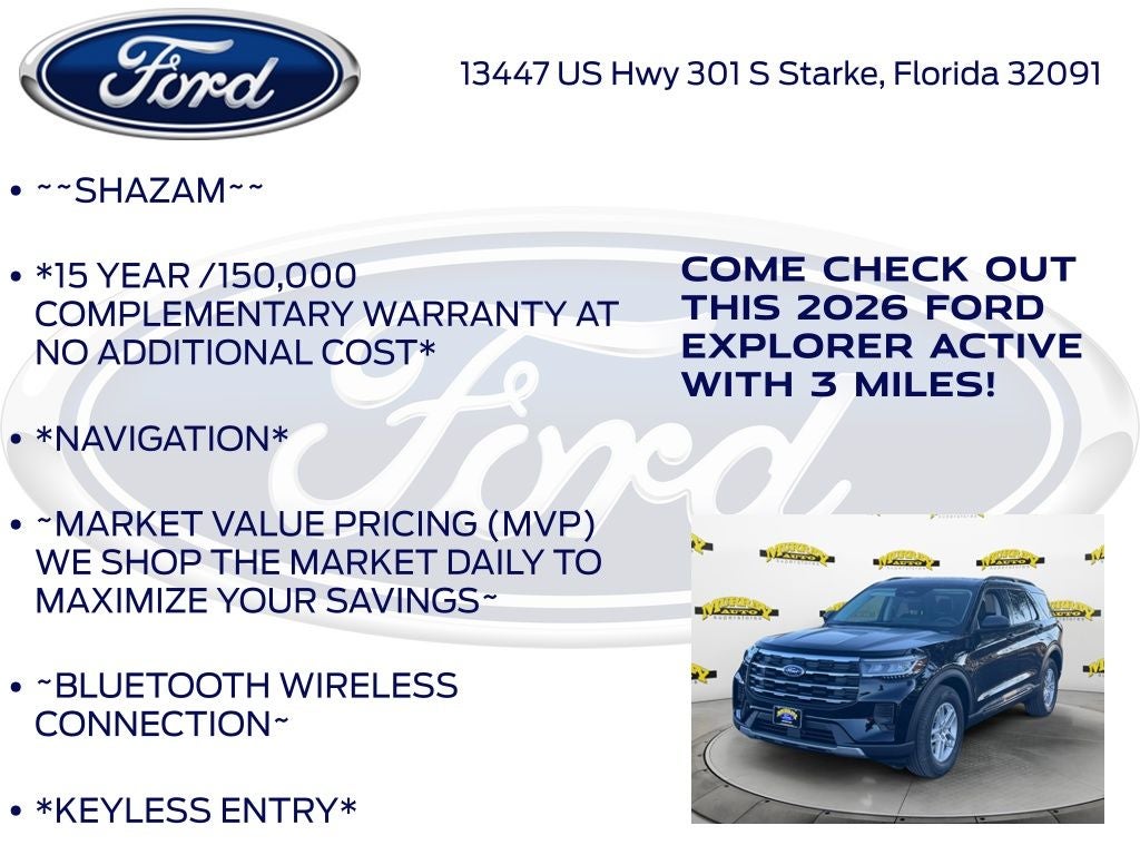 2026 Ford Explorer Active 200A