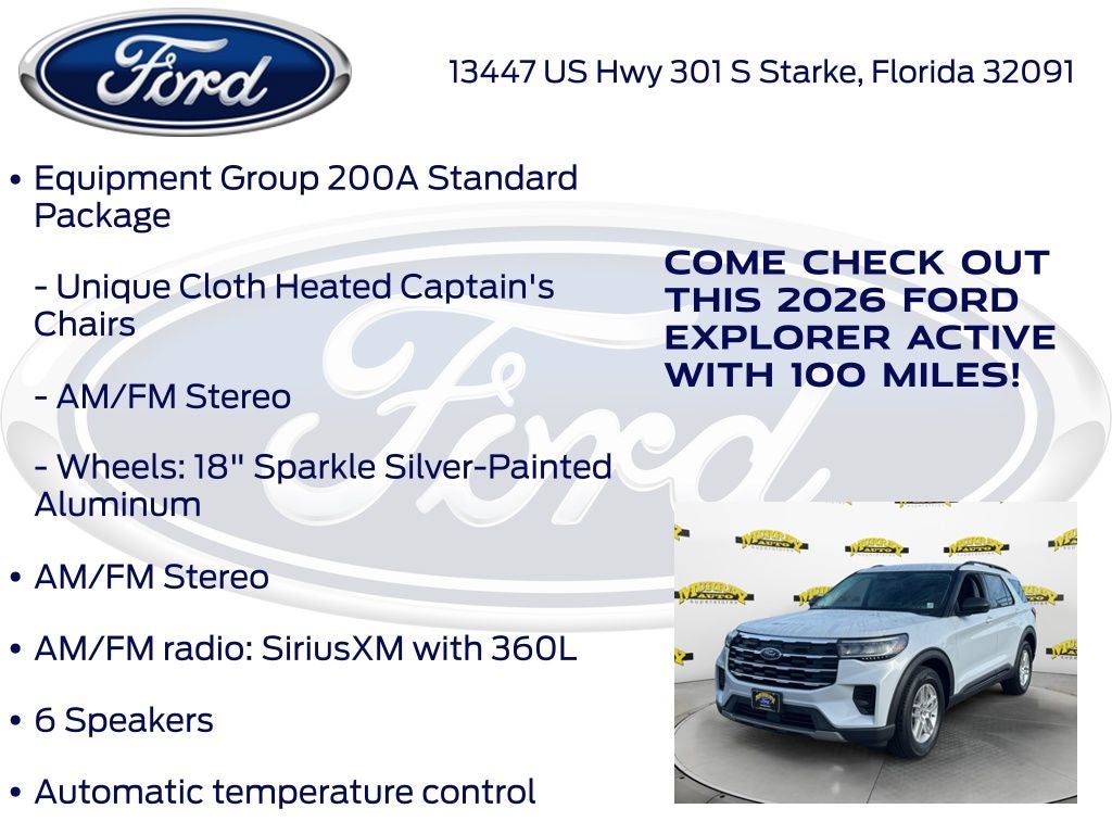 2026 Ford Explorer Active 200A