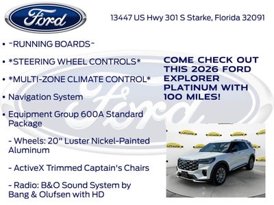 2026 Ford Explorer Platinum 600A