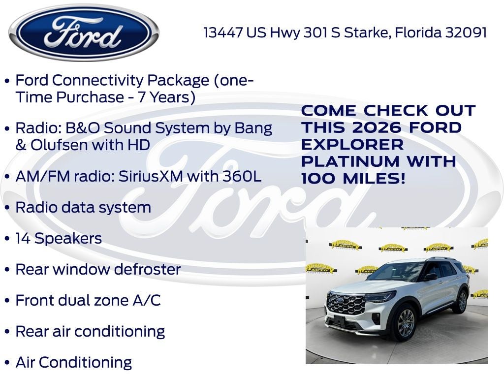 2026 Ford Explorer Platinum 600A
