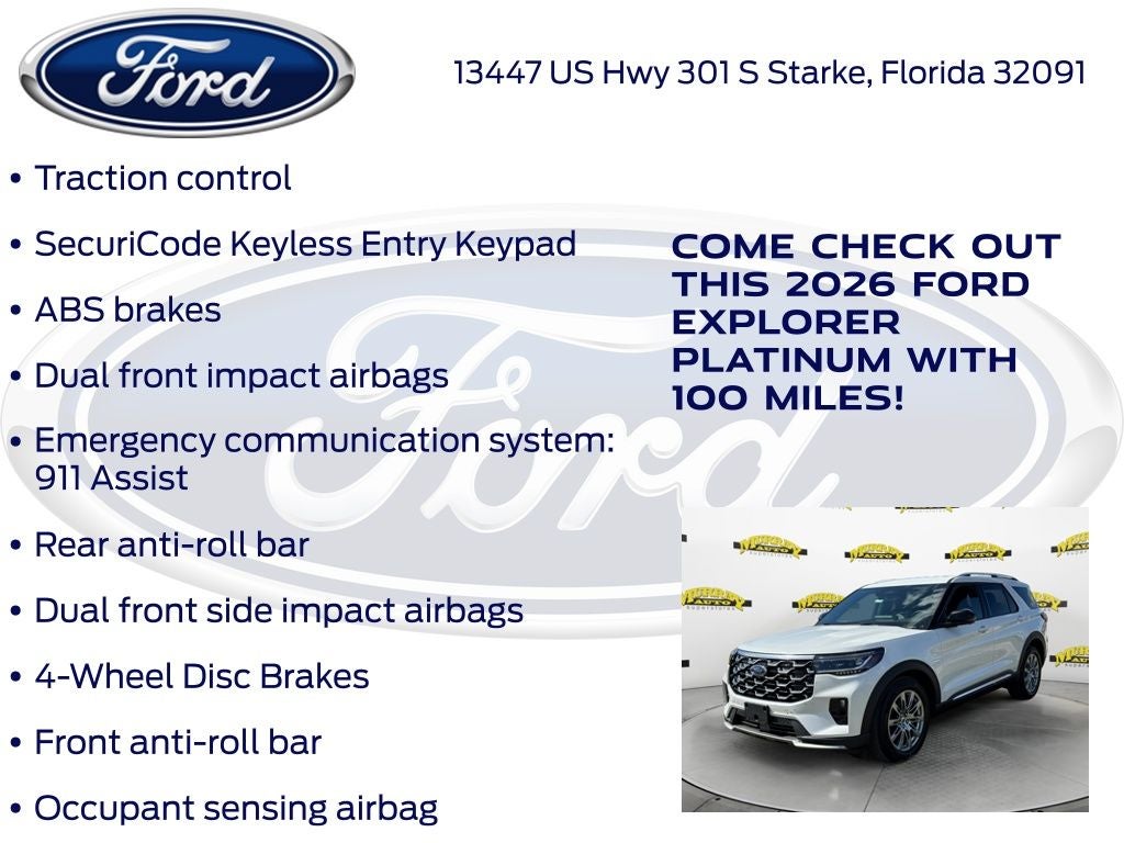2026 Ford Explorer Platinum 600A