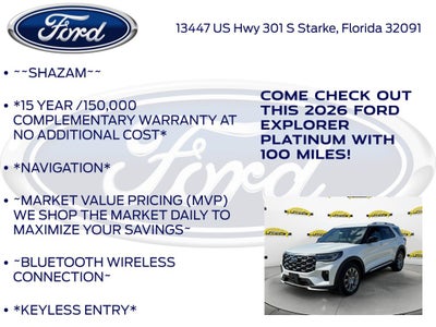2026 Ford Explorer Platinum 600A