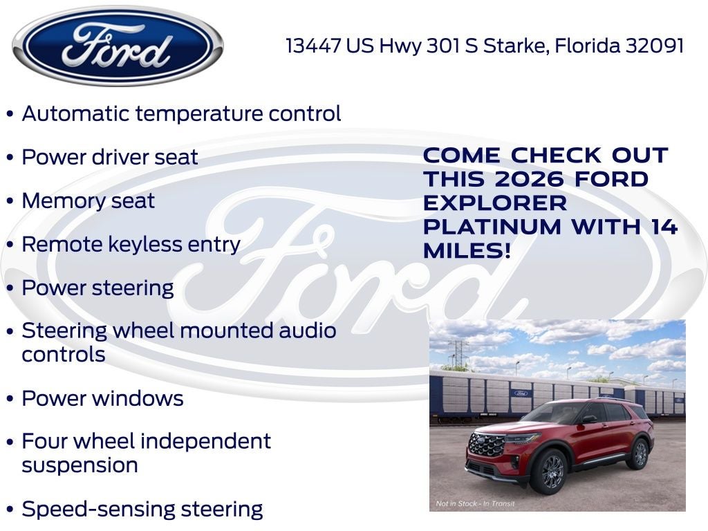 2026 Ford Explorer Platinum 600A