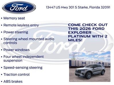 2026 Ford Explorer Platinum 600A