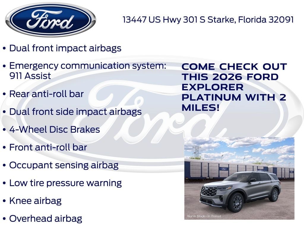 2026 Ford Explorer Platinum 600A