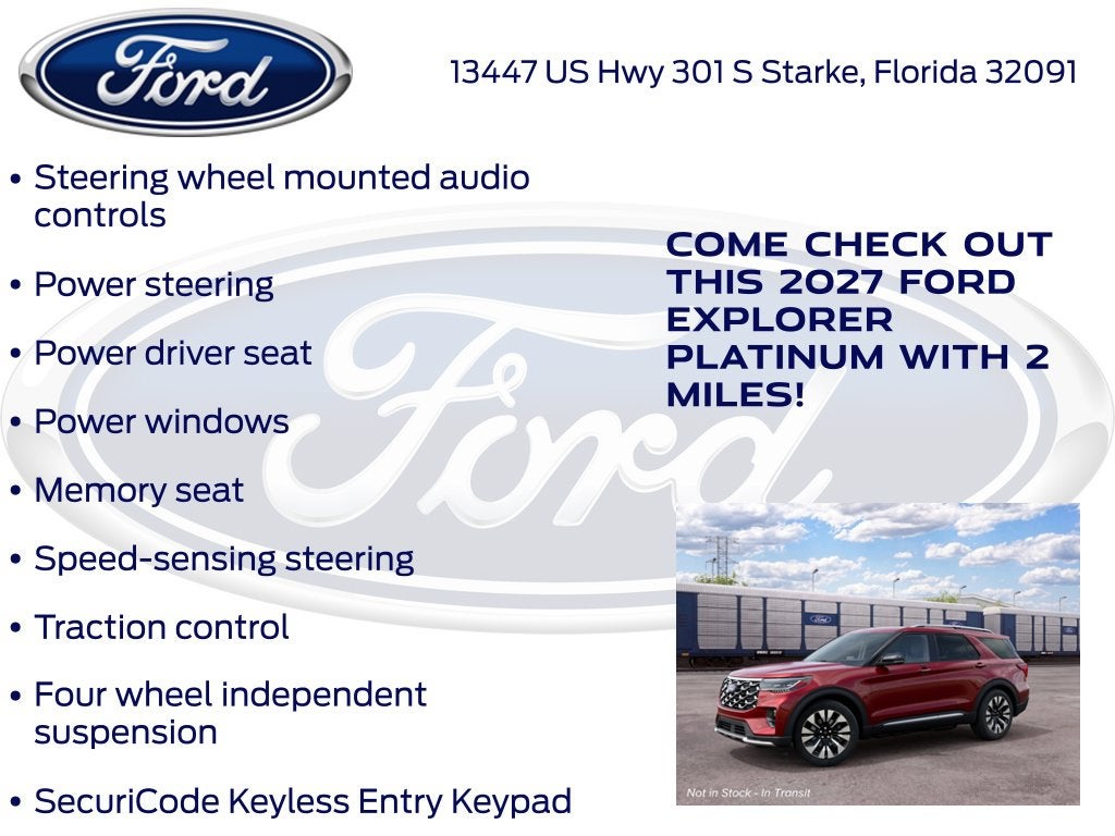 2027 Ford Explorer Platinum 300A