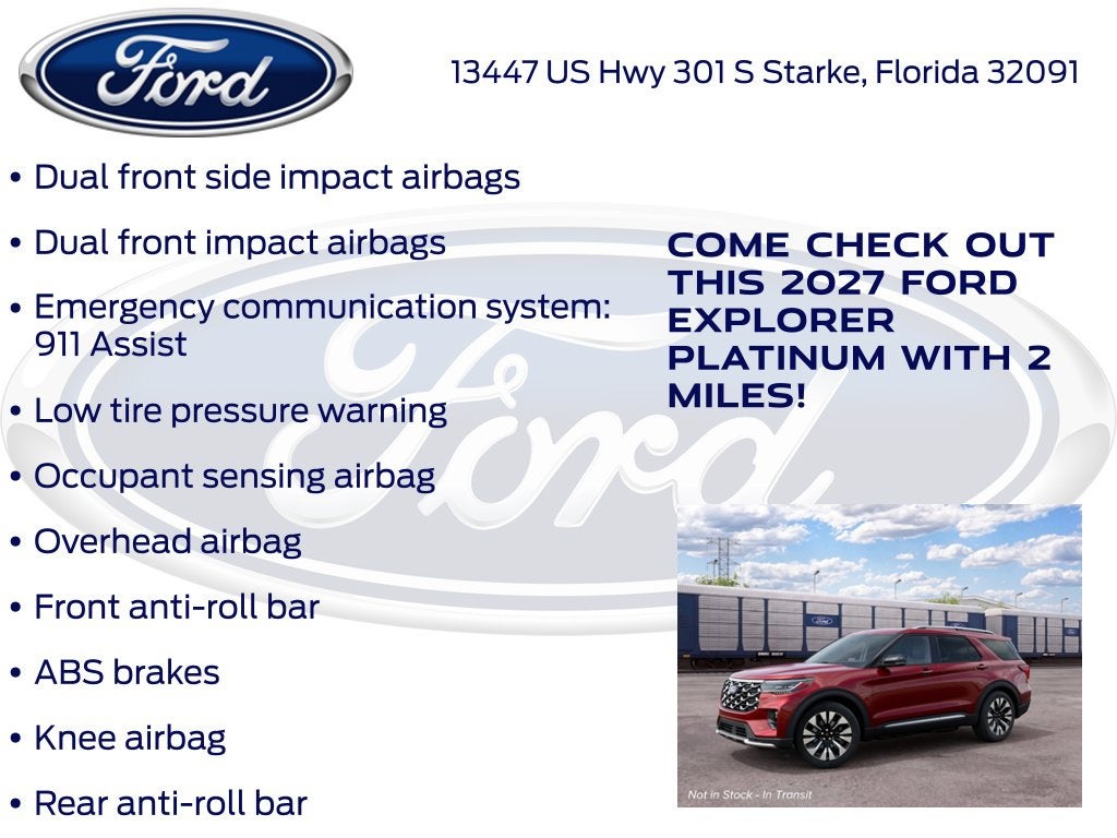 2027 Ford Explorer Platinum 300A