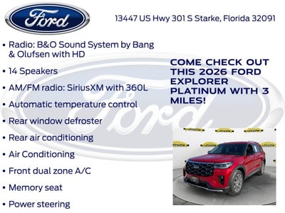 2026 Ford Explorer Platinum 600A