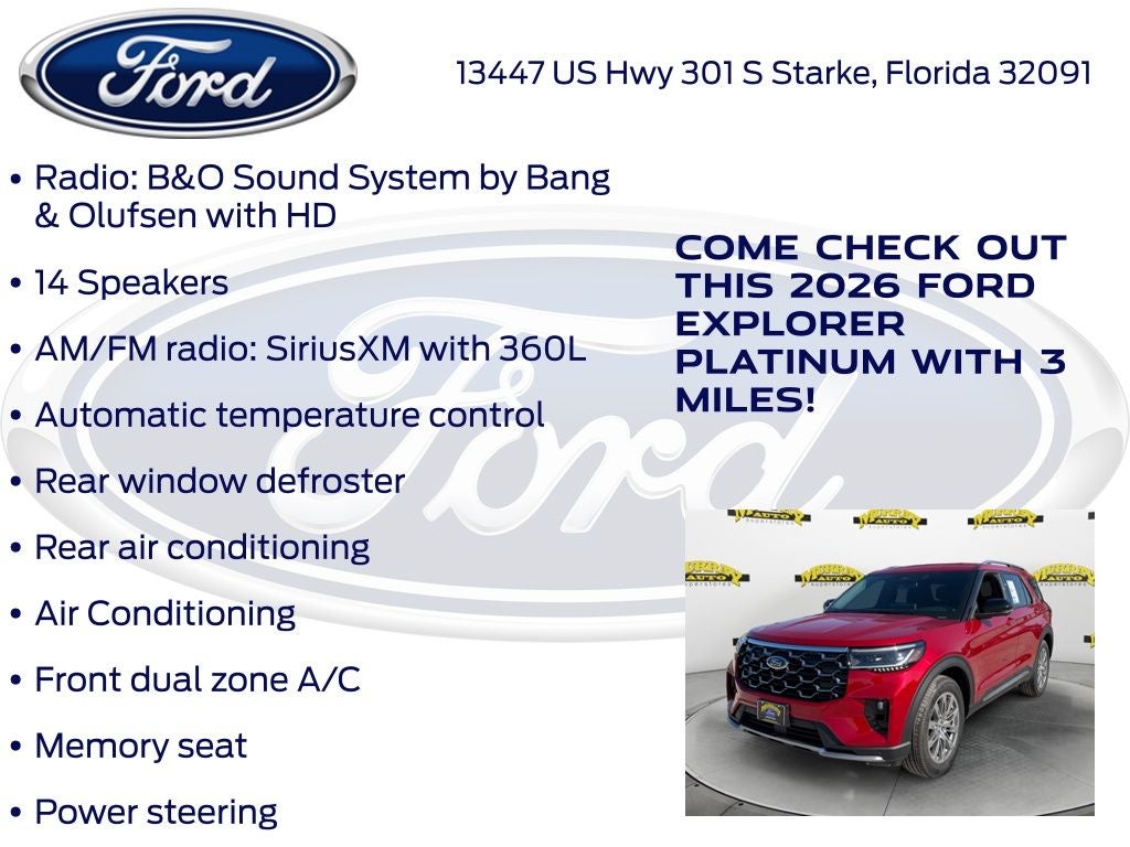 2026 Ford Explorer Platinum 600A