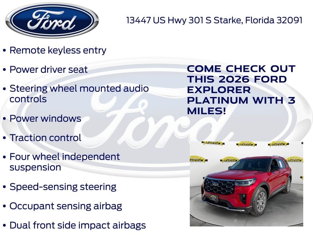 2026 Ford Explorer Platinum 600A