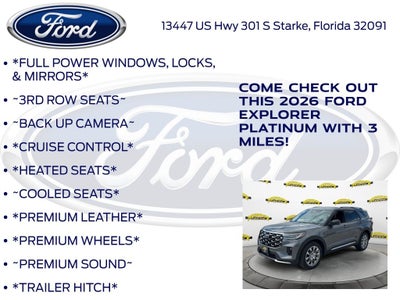 2026 Ford Explorer Platinum 600A
