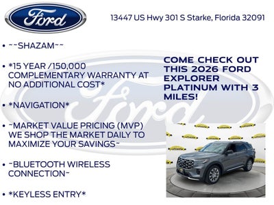 2026 Ford Explorer Platinum 600A