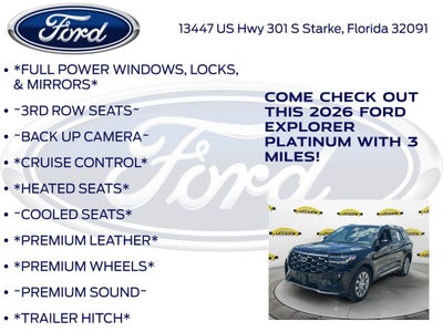 2026 Ford Explorer Platinum 600A