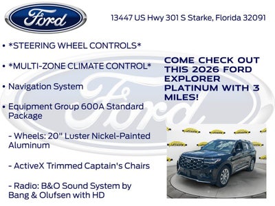 2026 Ford Explorer Platinum 600A