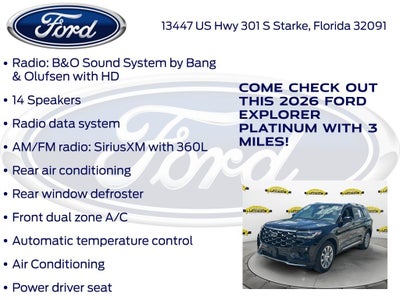 2026 Ford Explorer Platinum 600A