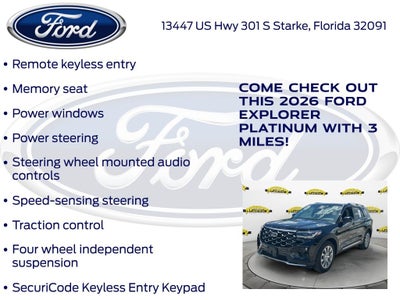 2026 Ford Explorer Platinum 600A