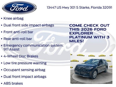 2026 Ford Explorer Platinum 600A