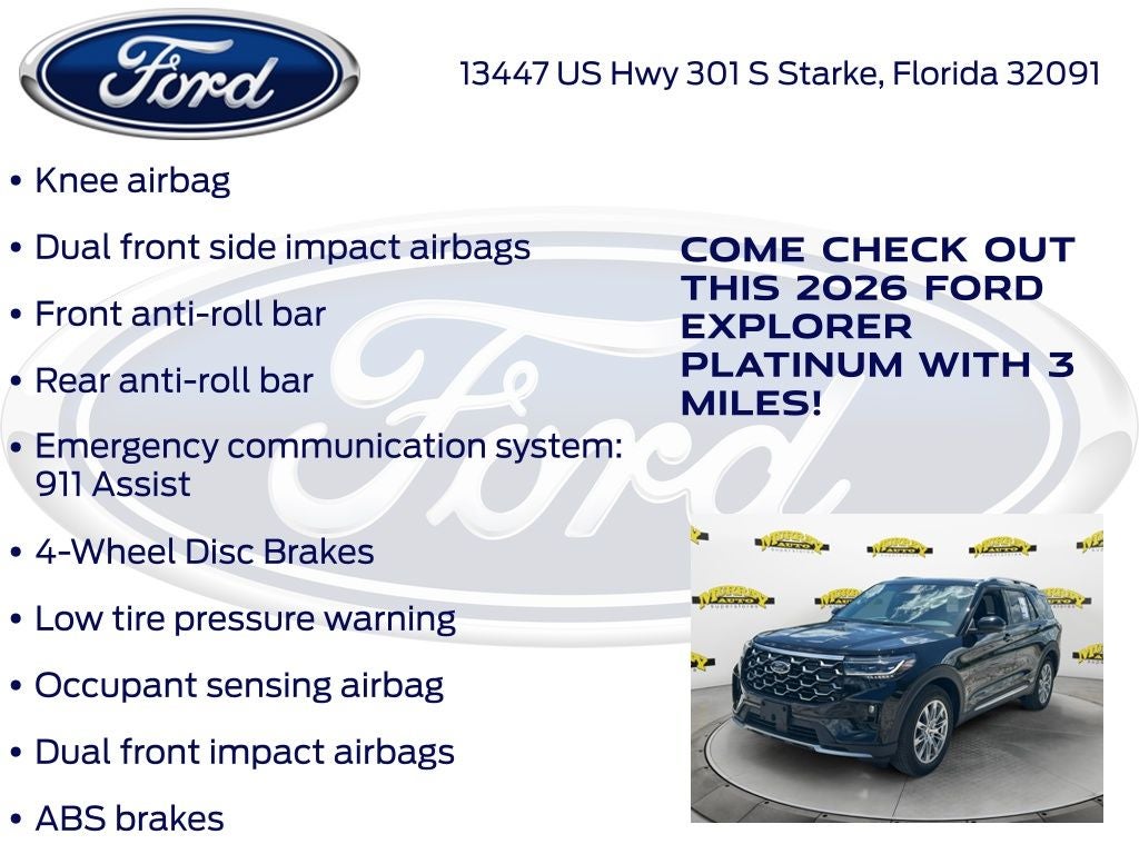 2026 Ford Explorer Platinum 600A