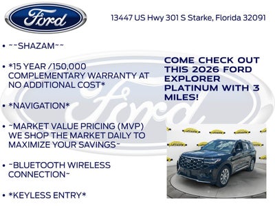 2026 Ford Explorer Platinum 600A