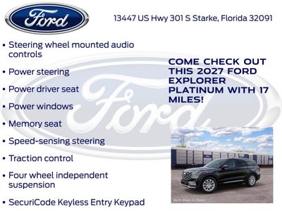 2027 Ford Explorer Platinum 600A