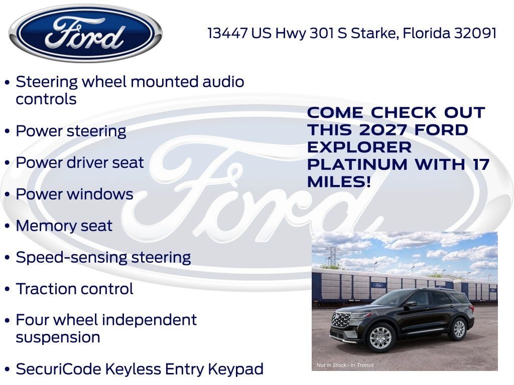 2027 Ford Explorer Platinum 600A