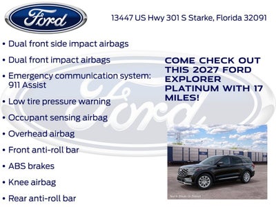 2027 Ford Explorer Platinum 600A