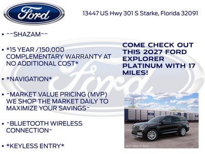 2027 Ford Explorer Platinum 600A