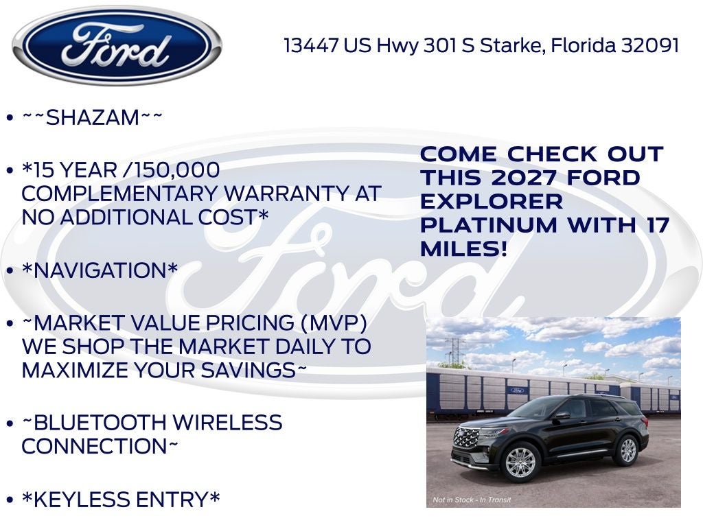 2027 Ford Explorer Platinum 600A