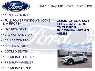 2027 Ford Explorer Platinum InTransit