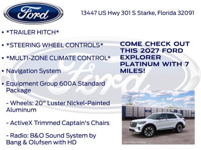 2027 Ford Explorer Platinum InTransit