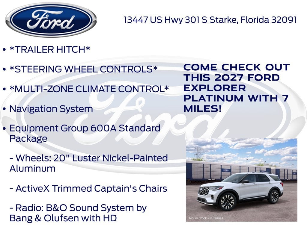 2027 Ford Explorer Platinum InTransit