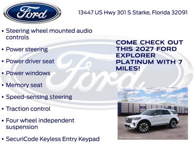 2027 Ford Explorer Platinum 600A