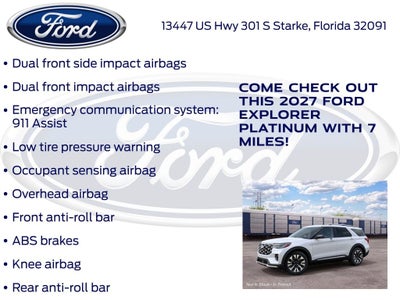 2027 Ford Explorer Platinum 600A