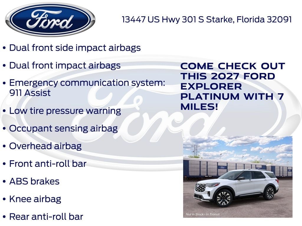 2027 Ford Explorer Platinum 600A