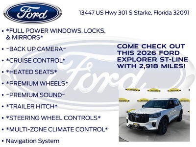 2026 Ford Explorer ST-Line 300A