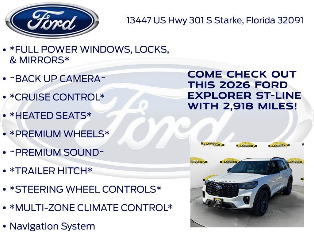 2026 Ford Explorer ST-Line 300A