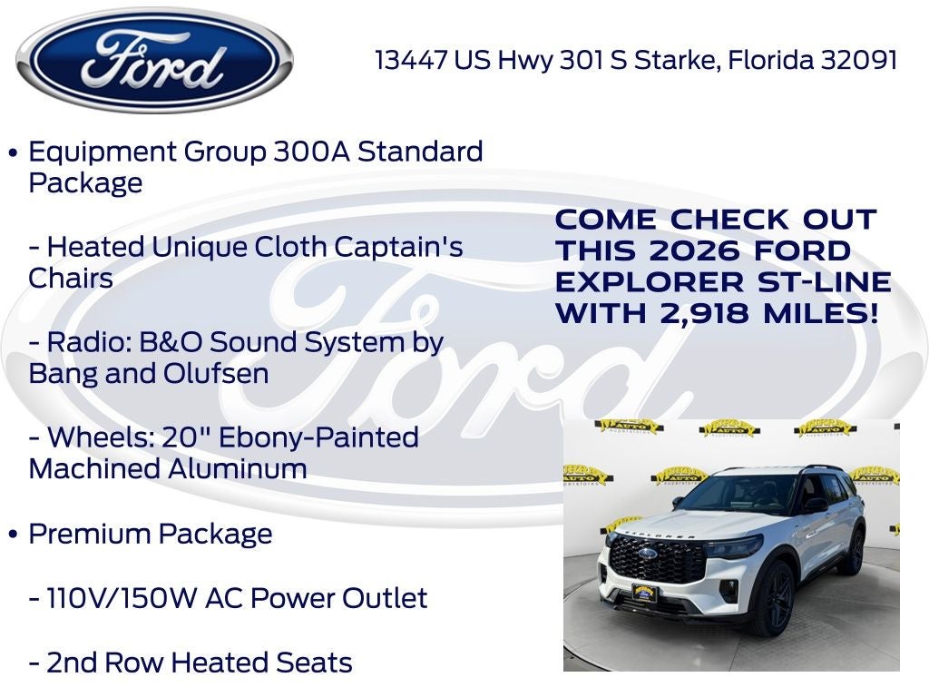 2026 Ford Explorer ST-Line 300A