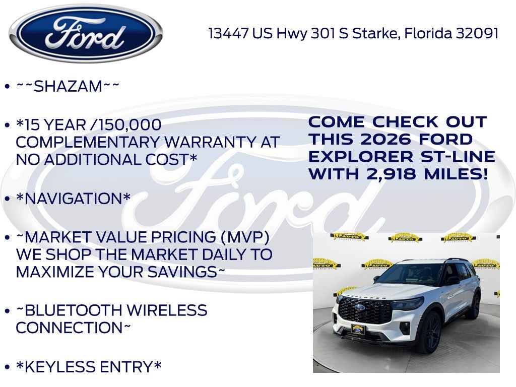 2026 Ford Explorer ST-Line 300A