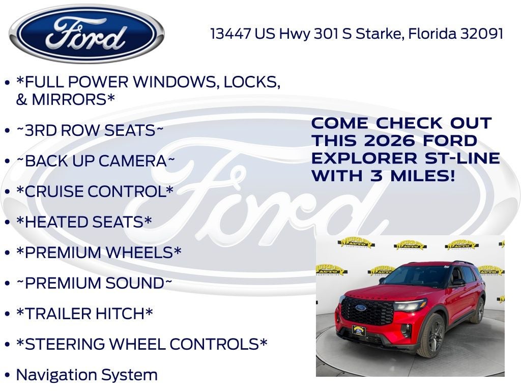 2026 Ford Explorer ST-Line 300A